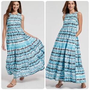 Tyler Boe Sleeveless Tiered Circle Maxi Dress Women's Size Small light blue